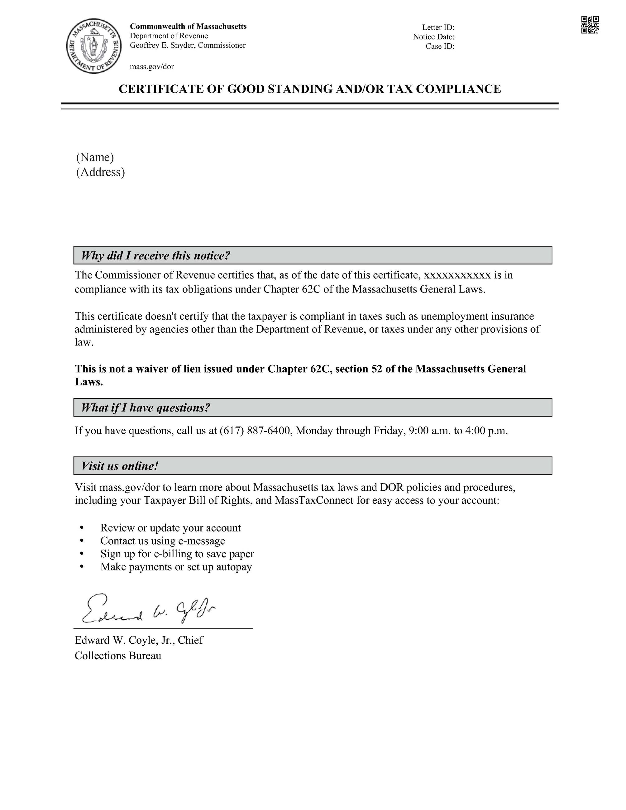 dor-sample-cogs-tax-compliance
